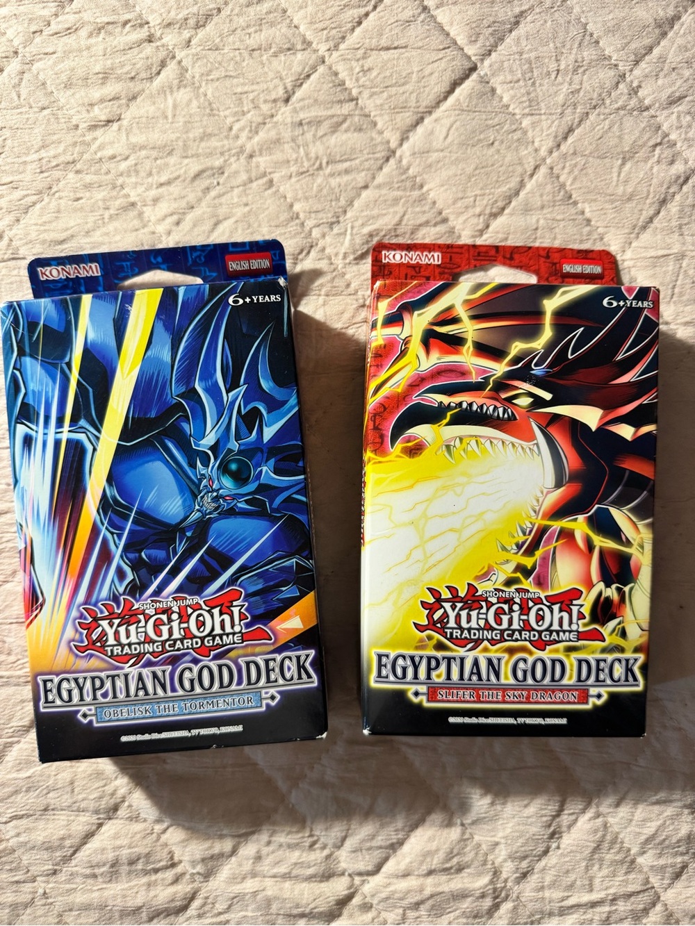 Set of 2 Yu-Gi-Oh! Egyptian God Decks - Blue & Red